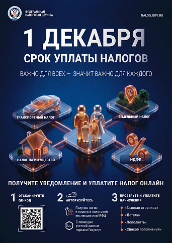 Превью новости Напоминаем о сроке уплаты имущественных налогов